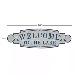 Kirklands Home Welcome To The Lake Metal Wall Plaque Discount
