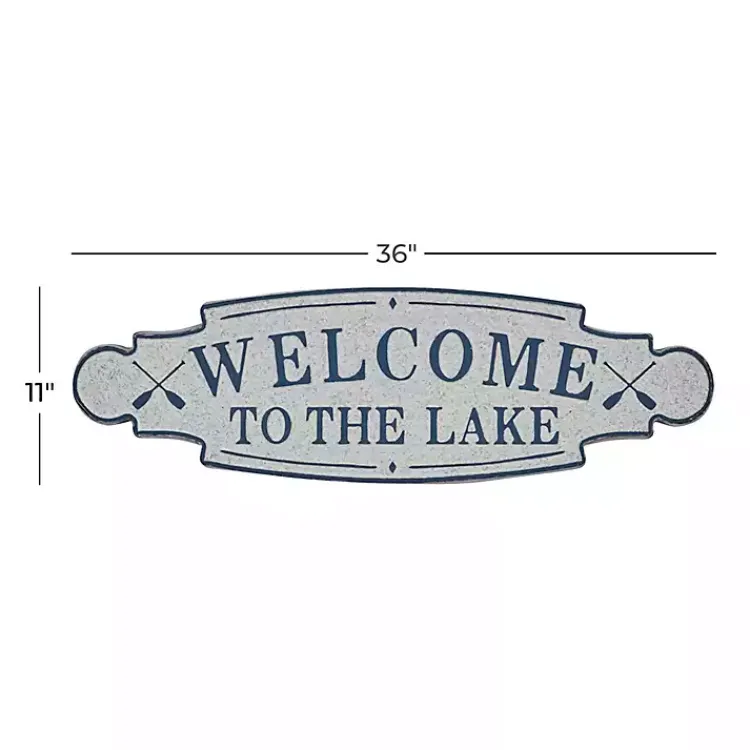 Kirklands Home Welcome To The Lake Metal Wall Plaque Discount