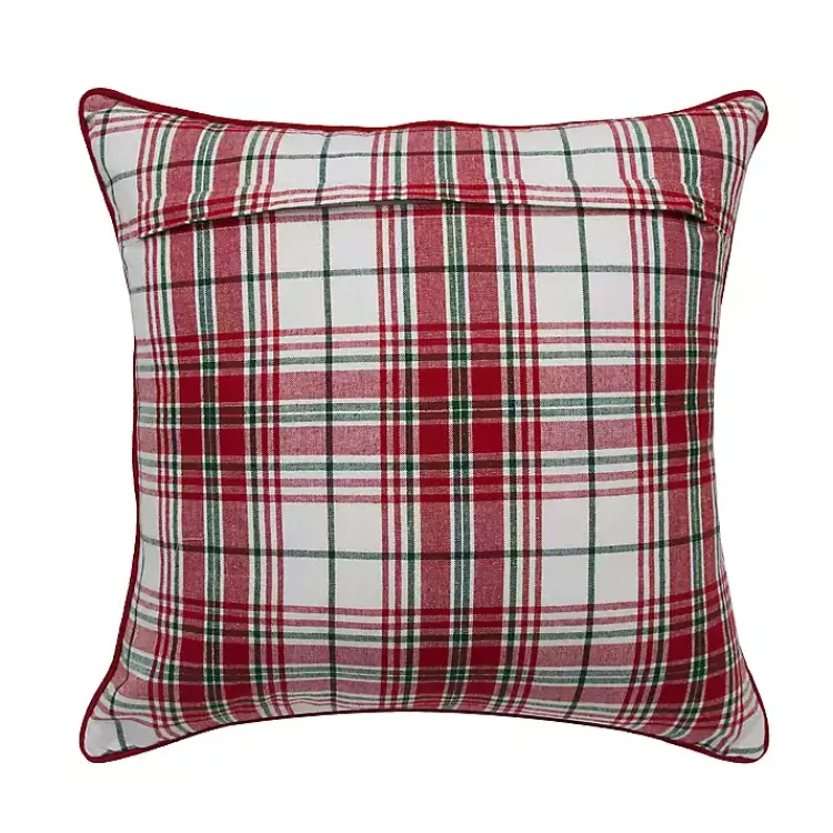 Christmas Pillows>Kirklands Home Welcome to the North Pole Plaid Pillow
