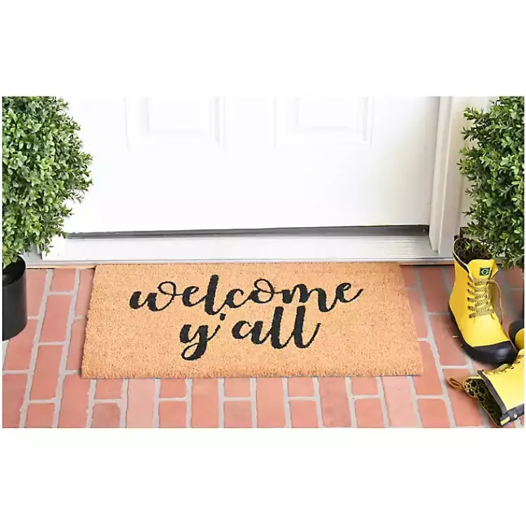 Kirklands Home Welcome Y'all Coir Doormat