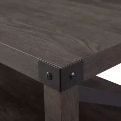 Kirklands Home Wenge Sable Gray X-Frame Coffee Table Discount