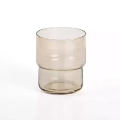 Kirklands Home Wheat Angle Stackable Short Tumbler Tan New