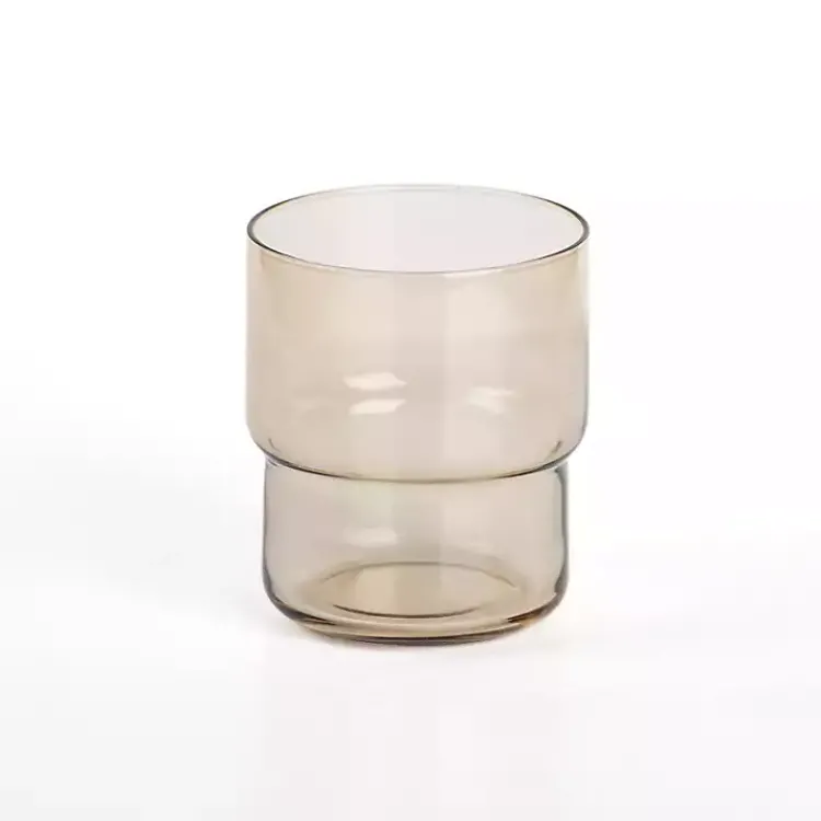Kirklands Home Wheat Angle Stackable Short Tumbler Tan New