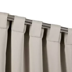 Kirklands Home Wheat Back Tab Blackout Curtain Panel Set, 84 in. Tan Clearance