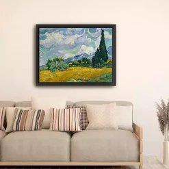 Kirklands Home Wheat Field with Cypresses Canvas Print, 42x32 in. Clearance