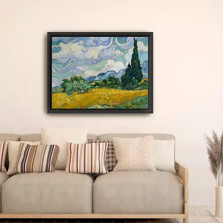 Kirklands Home Wheat Field with Cypresses Canvas Print, 42x32 in. Clearance