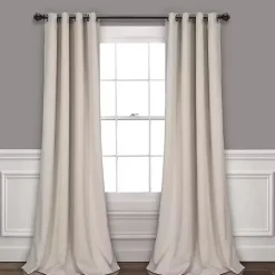 Kirklands Home Wheat Lush Insulated Curtain Panel Set, 120 in. Tan Outlet