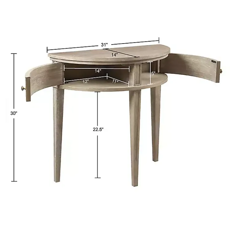 Kirklands Home Wheat Reclaimed Wood Fluted Console Table Outlet