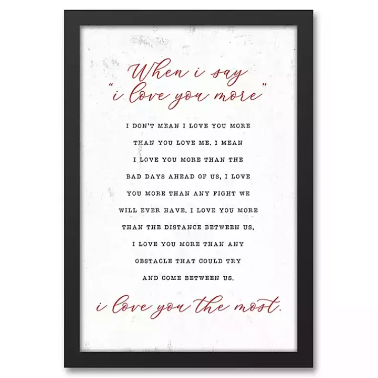 Valentines Day Decorations>Kirklands Home When I Say I Love You Framed Canvas Art Print