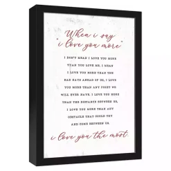 Valentines Day Decorations>Kirklands Home When I Say I Love You Framed Canvas Art Print