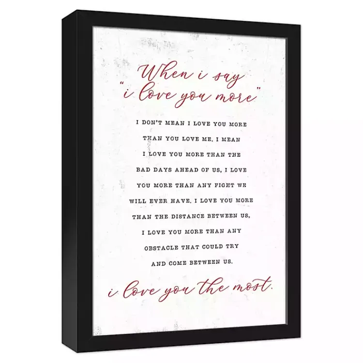Valentines Day Decorations>Kirklands Home When I Say I Love You Framed Canvas Art Print