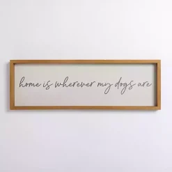 Kirklands Home Wherever My Dogs Are Wood Wall Plaque White Online