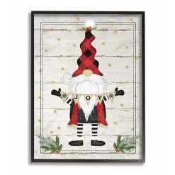 Christmas Art & Wall Decor>Kirklands Home Whimsical Gnome Winter Joy Framed Canvas Art Print
