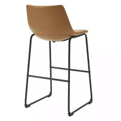 Kirklands Home Whiskey Faux Leather Bar Stools, Set of 2 Brown Outlet