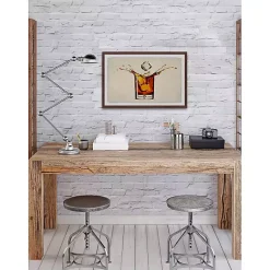 Kirklands Home Whiskey Splash Framed Wall Art Outlet