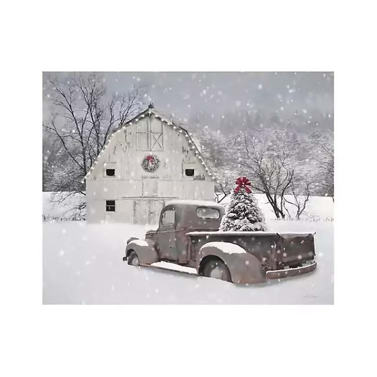 Christmas Art & Wall Decor>Kirklands Home Whisper of Christmas Canvas Art Print, 24x30 White