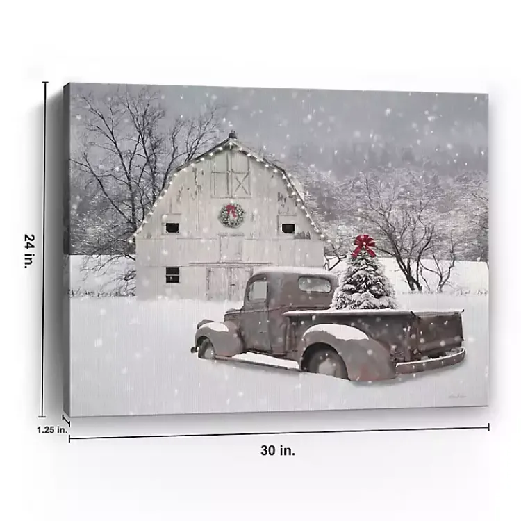 Christmas Art & Wall Decor>Kirklands Home Whisper of Christmas Canvas Art Print, 24x30 White