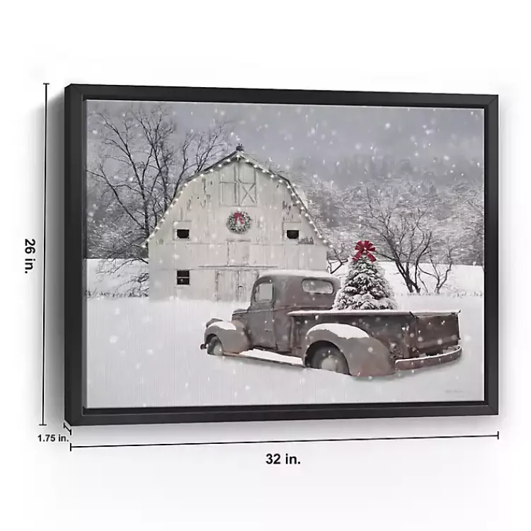 Christmas Art & Wall Decor>Kirklands Home Whisper of Christmas Framed Canvas Art Print White