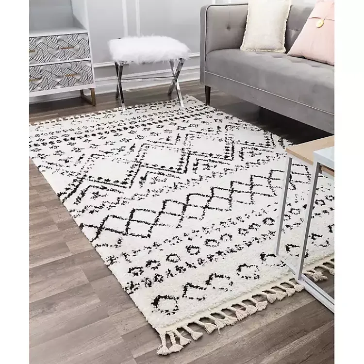 Kirklands Home Whisper White Moon Area Rug, 5x7 Best