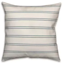 Kirklands Home & Blue Country Stripe Outdoor Throw Pillow White Hot