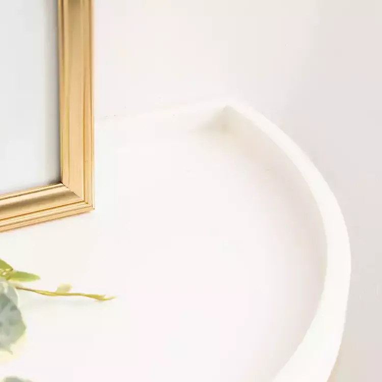 Kirklands Home & Gold Half Moon Dorrah Accent Table White Sale