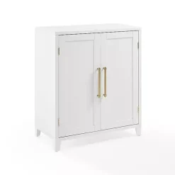 Kirklands Home & Gold Storage Cabinet White Clearance
