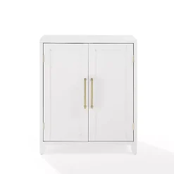 Kirklands Home & Gold Storage Cabinet White Clearance
