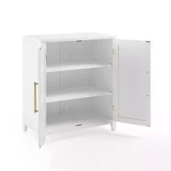 Kirklands Home & Gold Storage Cabinet White Clearance