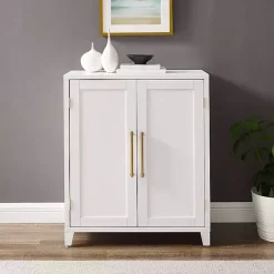 Kirklands Home & Gold Storage Cabinet White Clearance