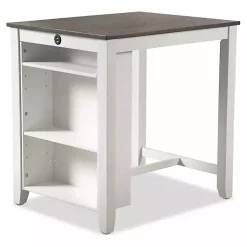 Kirklands Home & Gray Wood Kayla Counter Height 3-pc. Set White Clearance