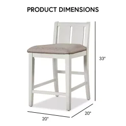 Kirklands Home & Gray Wood Kayla Counter Height 3-pc. Set White Clearance