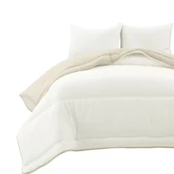 Kirklands Home White & Tan Reversible 3-pc. King Comforter Set Hot