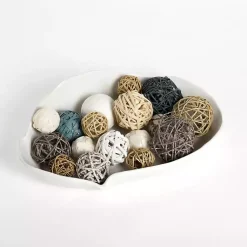 Decorative Bowls & Jars>Kirklands Home Abstract Ceramic Bowl White