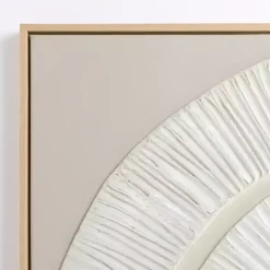 Kirklands Home Abstract Swirl Framed Canvas Art Print White New