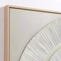 Kirklands Home Abstract Swirl Framed Canvas Art Print White New