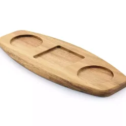 Kirklands Home White Acacia Wood Base 4-pc. Tidbit Dish Set Discount