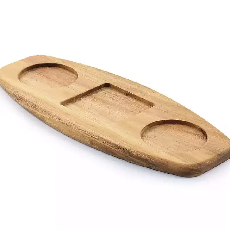 Kirklands Home White Acacia Wood Base 4-pc. Tidbit Dish Set Discount