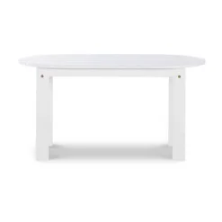 Kirklands Home Acacia Wood Oval Adirondack Coffee Table White Hot
