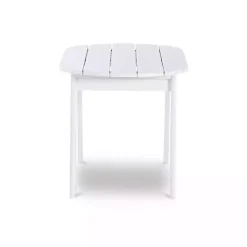 Kirklands Home Acacia Wood Oval Adirondack Coffee Table White Hot