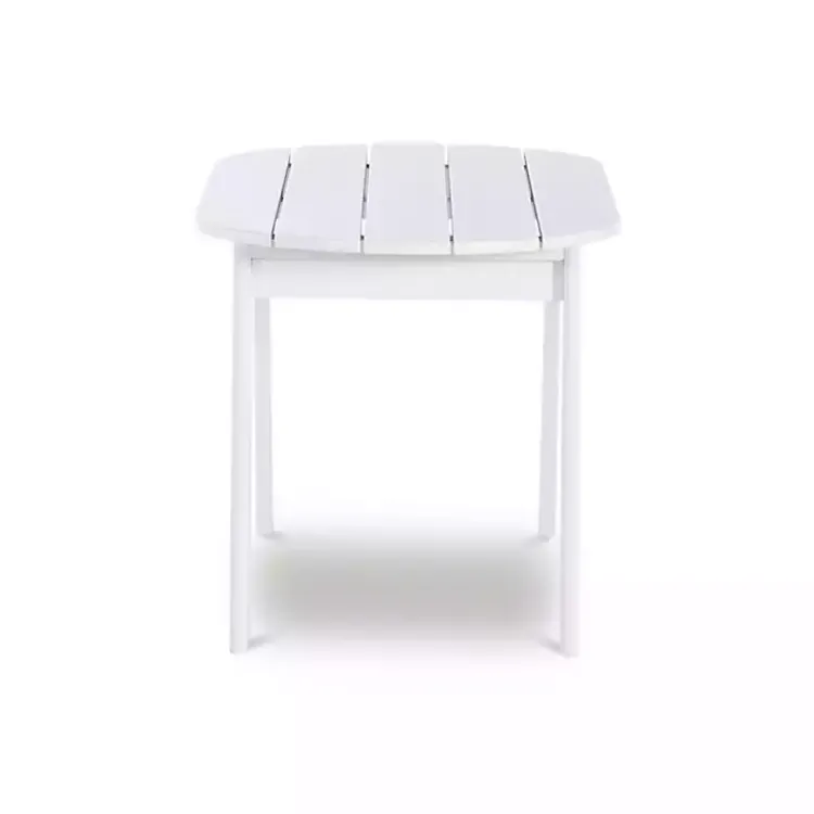 Kirklands Home Acacia Wood Oval Adirondack Coffee Table White Hot