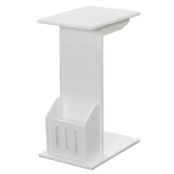 Kirklands Home Accent Table with Magazine Holder White Best