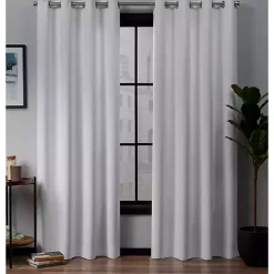 Kirklands Home Acme Blackout Curtain Panel Set, 84 in. White Clearance