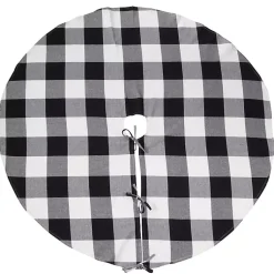 Christmas Tree Skirts & Collars>Kirklands Home White and Black Buffalo Check Tree Skirt, 72 in.