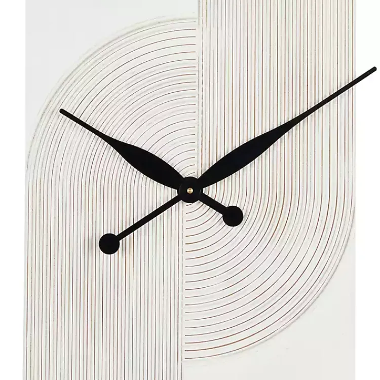 Kirklands Home White and Black Carved Open Wall Clock Discount