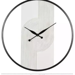 Kirklands Home White and Black Carved Open Wall Clock Discount