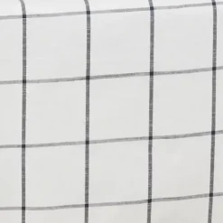 Kirklands Home White and Black Plaid Cotton Napkins, Set of 4 Outlet