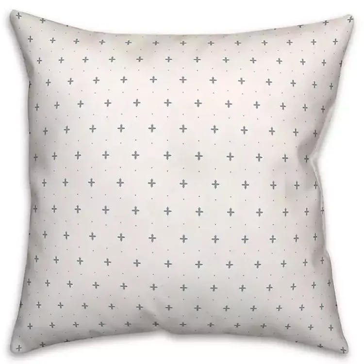 Kirklands Home White and Blue French Country Outdoor Throw Pillow Hot