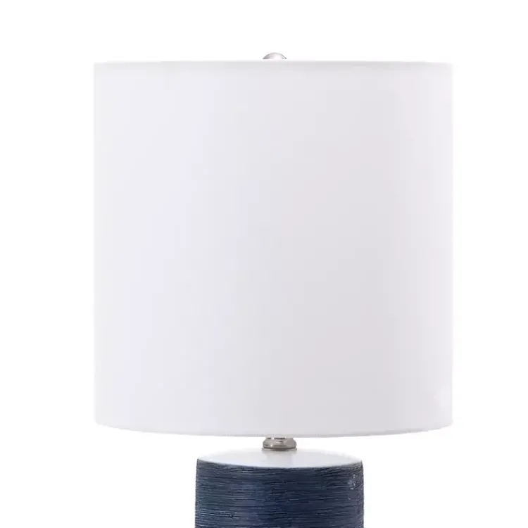 Kirklands Home and Blue Large Stripe Table Lamp White Hot