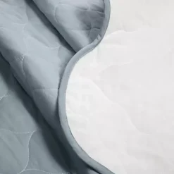 Kirklands Home White and Blue Scallop 3-pc. King Quilt Set Online