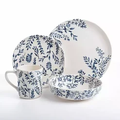 Kirklands Home White and Blue Vines 16-pc. Dinnerware Set Sale